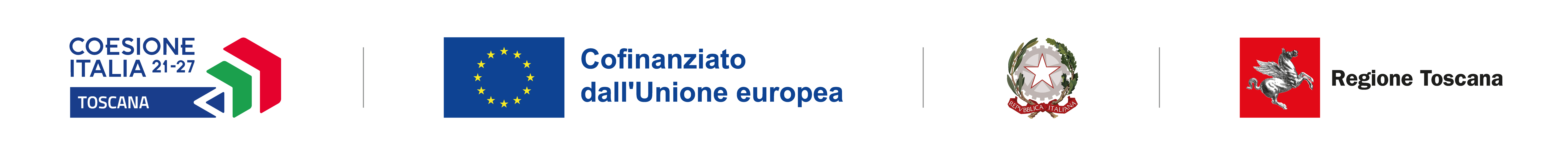 Coesione Italia 21-27 Toscana · Cofinanziato dall'Unione europea · Repubblica Italiana · Regione Toscana